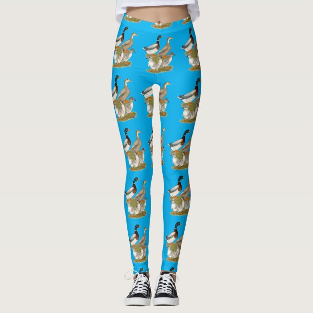 Leggings Famille de canards de Saxe (Devant)