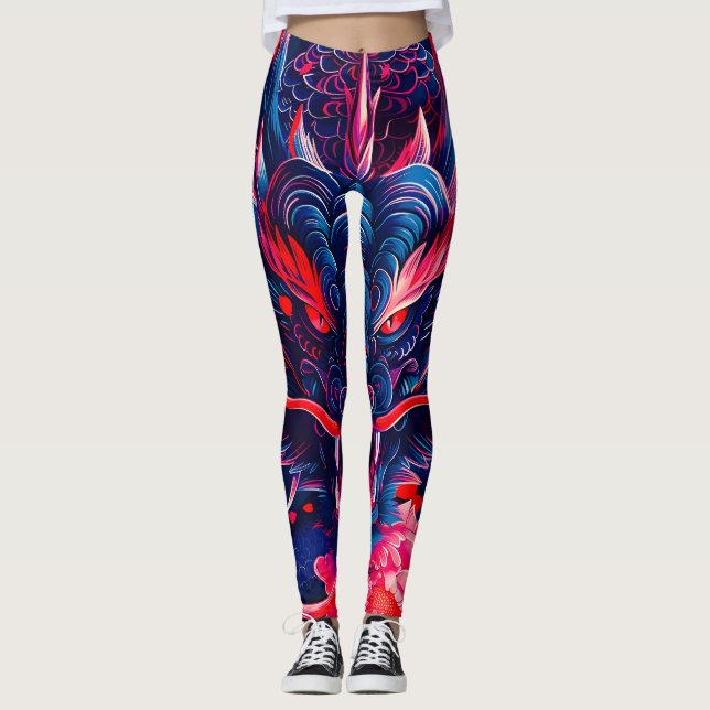 Leggings Fantastique Fleur Fury Dragon (Devant)