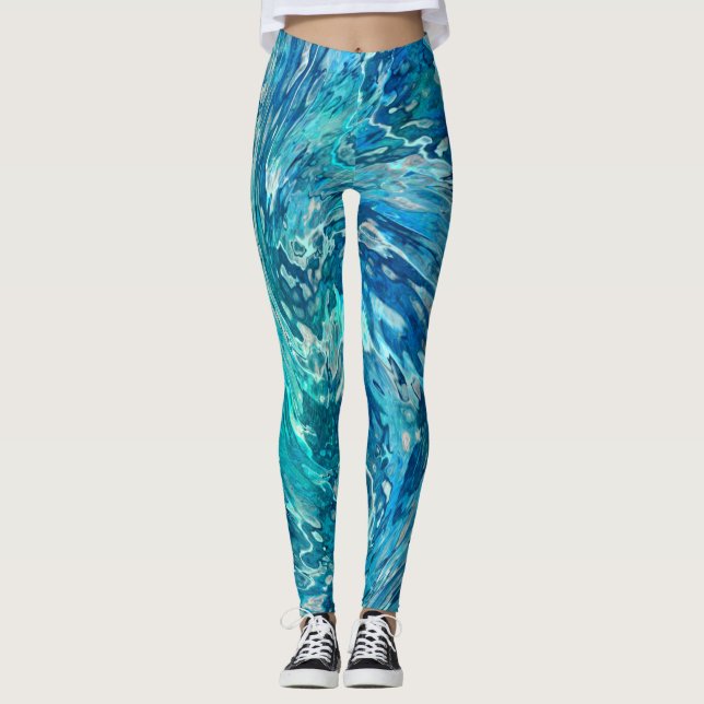 Leggings Fantastique onde Abstraite (Devant)