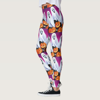 Leggings Fantômes et Citrouilles d'Halloween