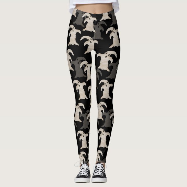 Leggings Fantômes gris | Halloween (Devant)