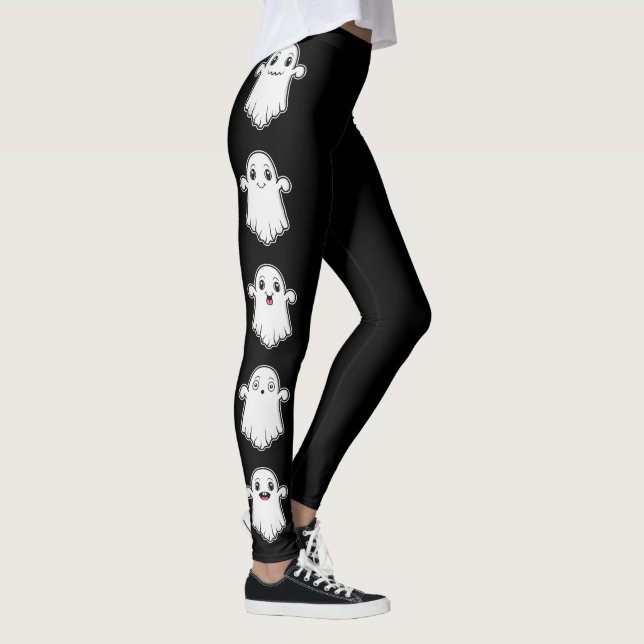 Leggings Fantômes Mignons Avec Différentes Expressions Hall (Droite)