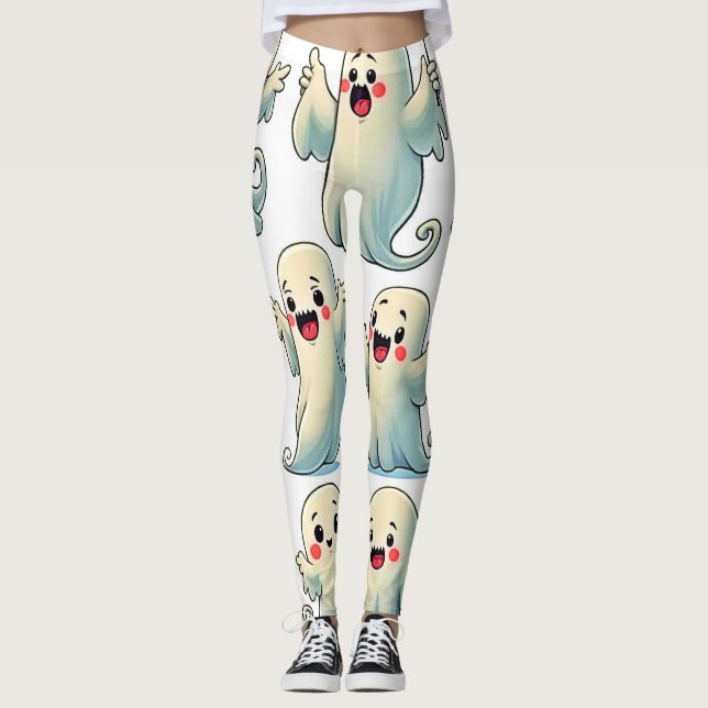 Leggings Fantômes Mignons Effrayants : Amusant à faire peur (Devant)