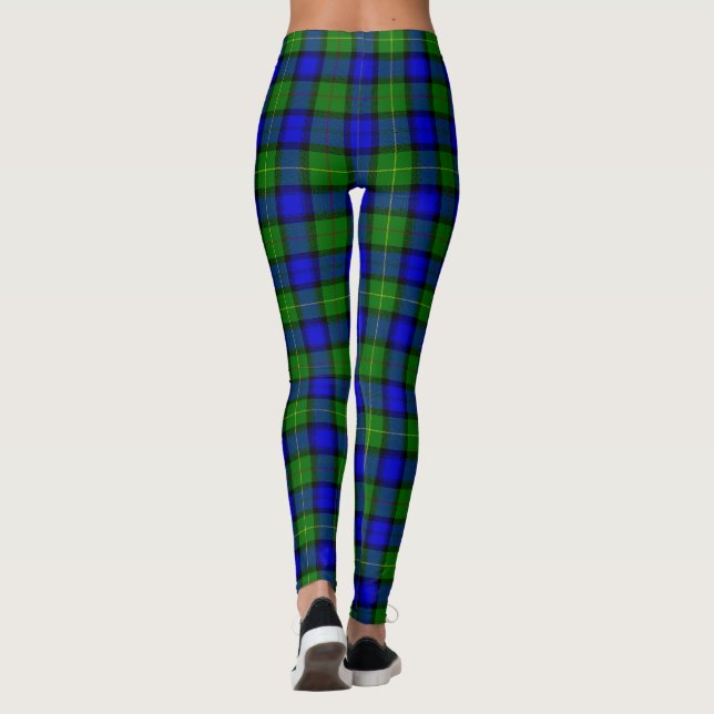Leggings Farquharson tartan bleu vert plaid (Dos)
