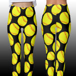 Leggings Fastpitpitch Softball Player Couleur Personnalisée<br><div class="desc">Joueur de balle douce Fastpitch pour femmes Couleur personnalisée Cute Leggings sportifs : Cute et simple. Des boules douces jaune vif sur un arrière - plan noir. Vous pouvez changer la couleur arrière - plan du noir à n'importe quelle autre couleur que vous voulez en cliquant sur le bouton "Personnaliser",...</div>