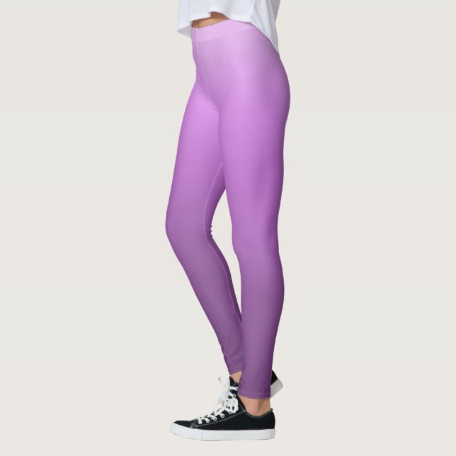Leggings Faux Faux Métalliques Violet Dégradé ou Ombre (Gauche)