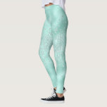 Leggings Faux Parties scintillant Pastel Sparkle Élégant Sh<br><div class="desc">Belle parties scintillant,  cristaux sur un vert pastel menthe,  arrière - plan aqua. Absolument les leggings les plus doux que j’ai créés. Très gentil. Portez un cours de yoga ou de gym. Comme ils seraient mignons avec un T-shirt surdimensionné et des tongs.</div>