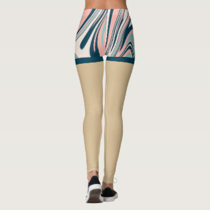 Leggings Faux shorts bleu et rose l Mode été