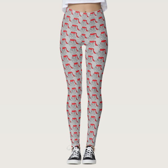 Leggings féminin de père Noël (Devant)