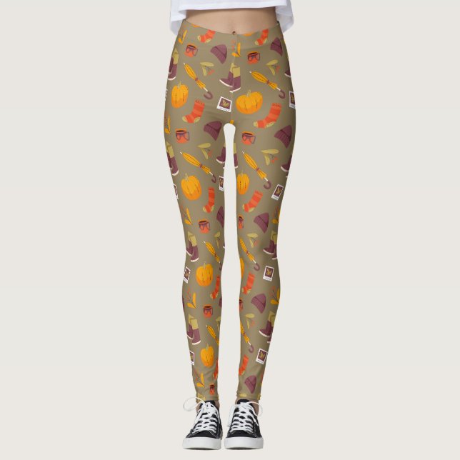 Leggings féminins à taille haute à la mode (Devant)