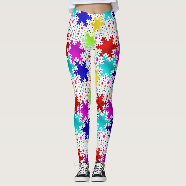 Leggings féminins aux fûts de neige (Devant)
