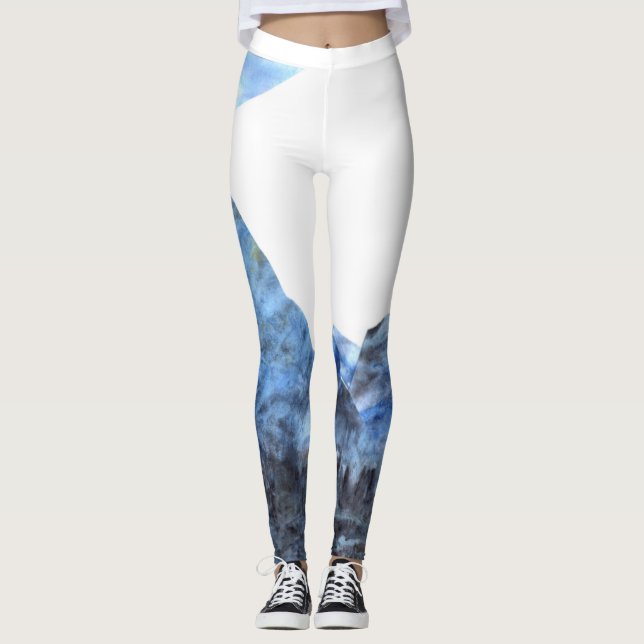 Leggings féminins "Bleu Tranquille" (Devant)
