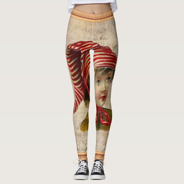 Leggings féminins de Noël (Devant)