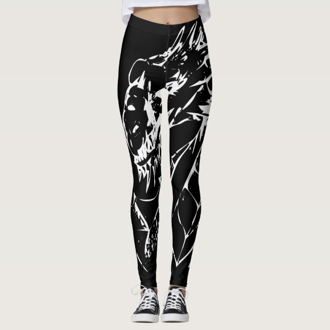 Leggings féminins du Dragon blanc (Devant)