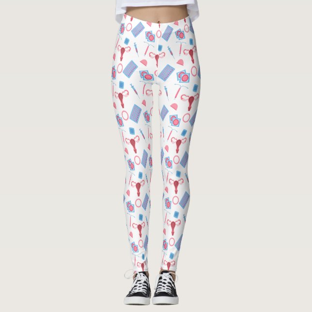 Leggings Feministe Motif de la contraception (Devant)