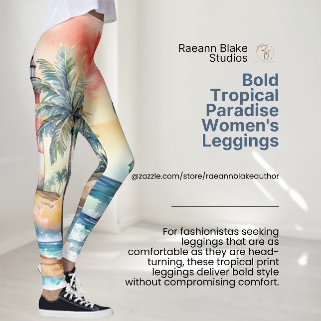 Leggings Femme Bold Tropical Paradise (Créateur téléchargé)