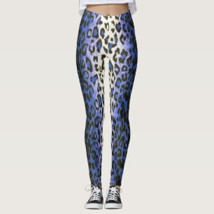 Leggings Femme Poster de animal Léopard Bleu élégant