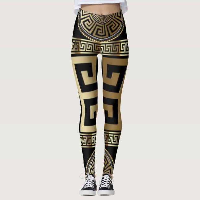 Leggings Femme sicilienne géométrique (Devant)