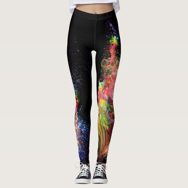 Leggings Femmes colorées de Minimalistic de chimères (Devant)