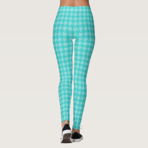 Leggings femmes Houndstooth Turquoise