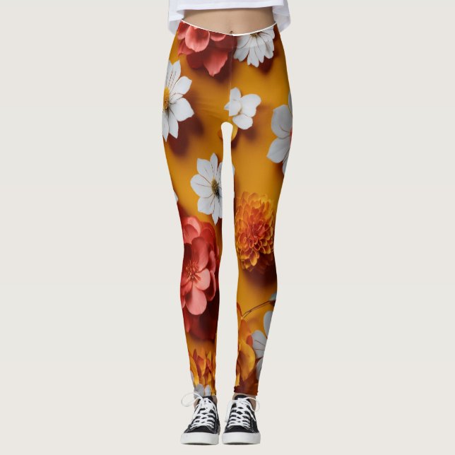 Leggings femmes jambières jaune moutarde (Devant)