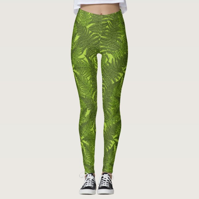 Leggings Ferme en vert (Devant)
