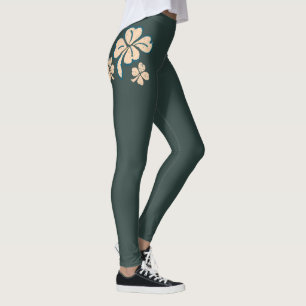 Leggings Fermoir Shamrock Lucky Vert Saint Patrick`s Day