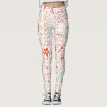 Leggings Festin Pastel Joyeux Noël<br><div class="desc">Festive Joyeux Noël Joyeux Leggings personnalisés *Partie d'une collection Festive Noël Jolie Birdie Vacances autocollant. Rouge,  blanc,  rose menthe et couleurs pastel,  lumineux et heureux. oiseaux de noël,  coeurs,  baies,  étoiles.</div>