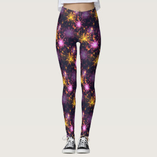 Leggings Festive feux d'artifice des coeurs