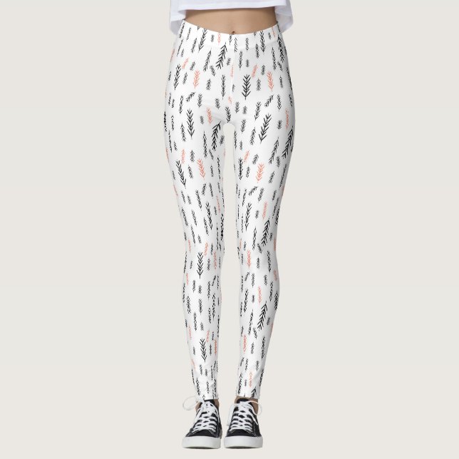 Leggings Festive Foliage Motif (Devant)