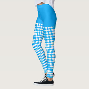 Leggings Fête de la Bière Motif Drapeau Bavarois Oktoberfes