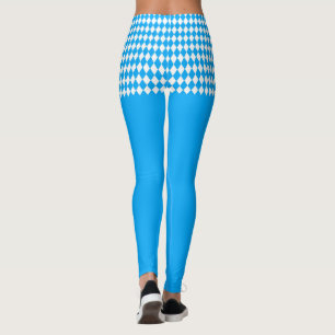 Leggings Fête de la Bière Motif Drapeau Bavarois Oktoberfes