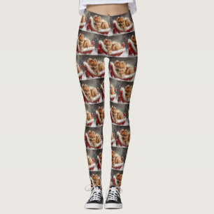 Leggings Fête de Noël de Chien de Poméranie