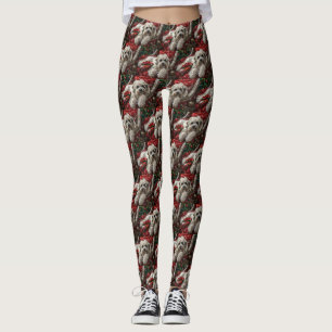 Leggings Fête de Noël de Chien Havanais