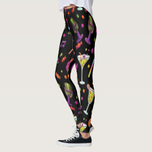Leggings Fête de zombies colorés en plein chaos pour Hallow