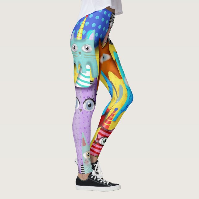 Leggings Fête des chats par Rupydetequila (Droite)