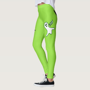 Leggings Fête d'Halloween Éffrayante Cat Cute Ghost Neon