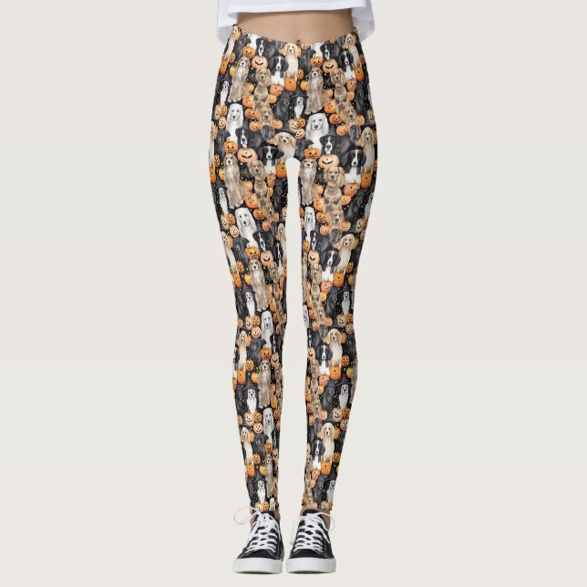 Leggings Fête d'Halloween pour chiens - Races de chiens mig (Devant)