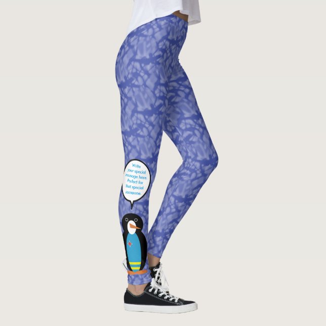 Leggings Fête du drapeau d'Aruba Mme Pingouin parlant (Droite)
