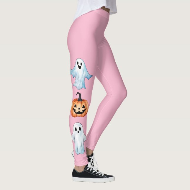 Leggings Fête Fantôme en rose (Droite)