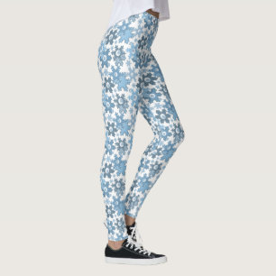 Leggings Fêtes de Noël Fête hiver Flamme de neige brillant