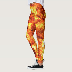 Leggings Feu chaud rouge