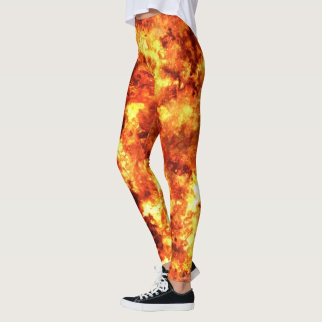 Leggings Feu chaud rouge (Gauche)