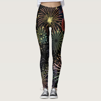 Leggings Feu d'artifice coloré Design graphique