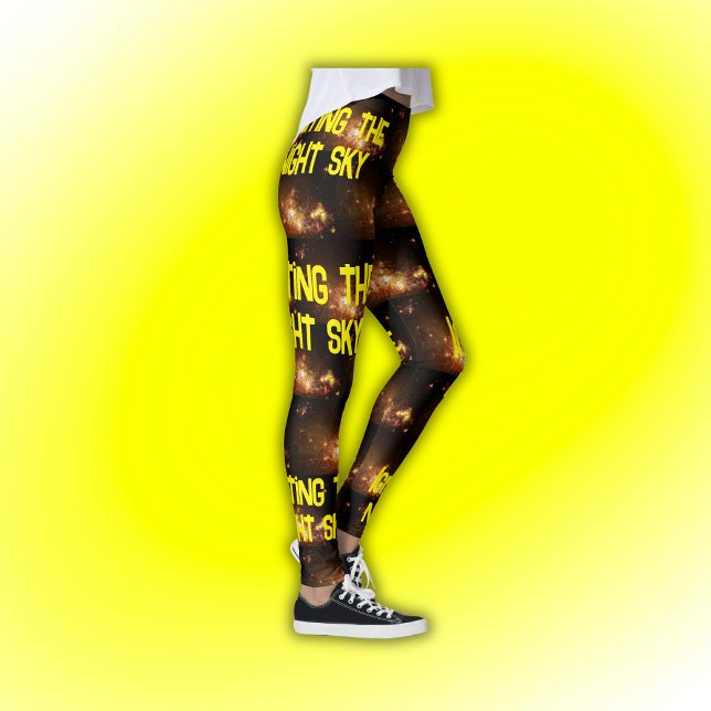 Leggings Feu d'artifice de la formation Star Jaune | (Créateur téléchargé)