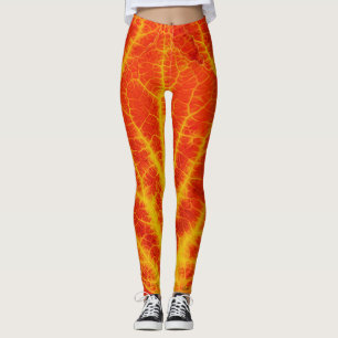 Leggings Feuille d'Aspen rouge et jaune #10