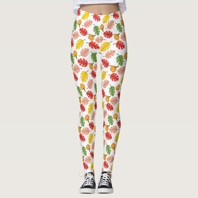 Leggings Feuille et Citrouille (Devant)