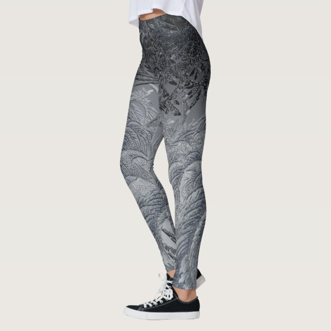 Leggings Feuille gris (Gauche)