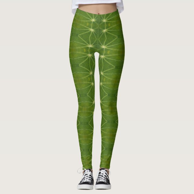 Leggings feuille verte (Devant)