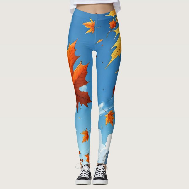 Leggings Feuilles d'automne  (Devant)